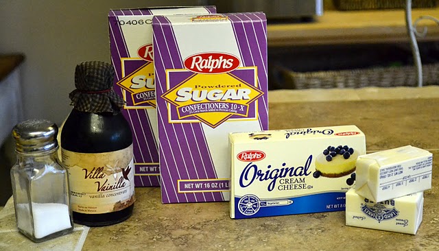 Cream cheese frosting ingredients