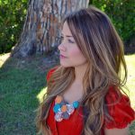 love stitched bib necklace