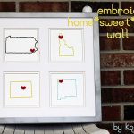 Embroidered Wall Art on Little Miss Momma