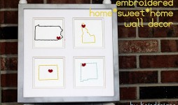 Embroidered Wall Art on Little Miss Momma