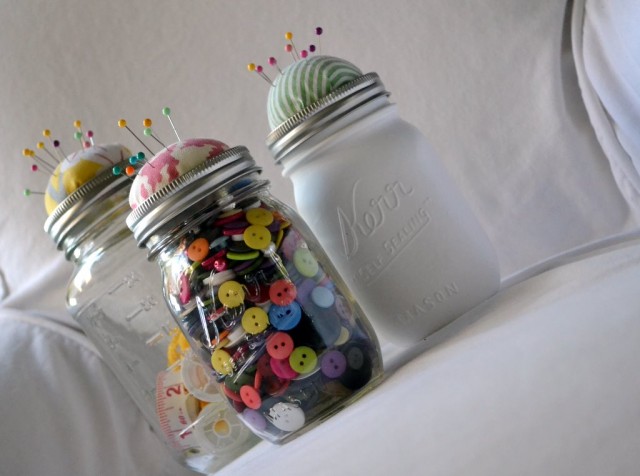 mason jar pin cushion tutorial