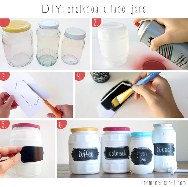 DIY Project Idea Tutorial Chalkboard Paint Glass Label Spice Jars