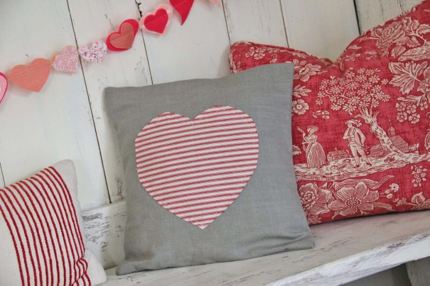 valentines heart pillow