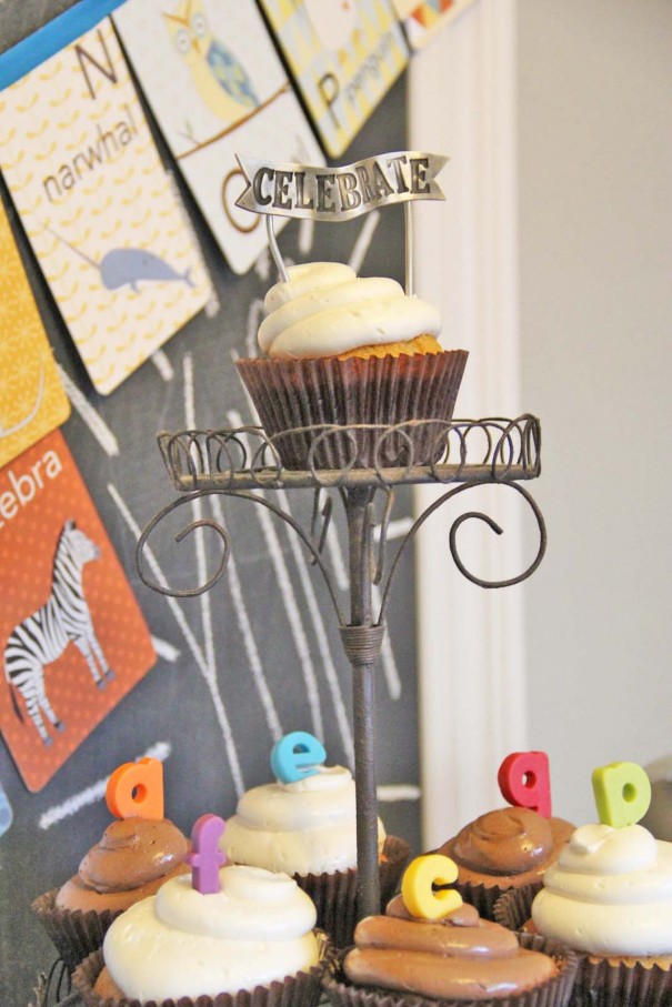 alphabet cupcake toppers