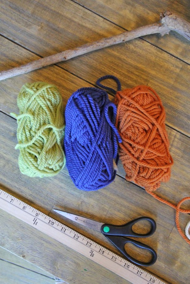 colored wool yarn