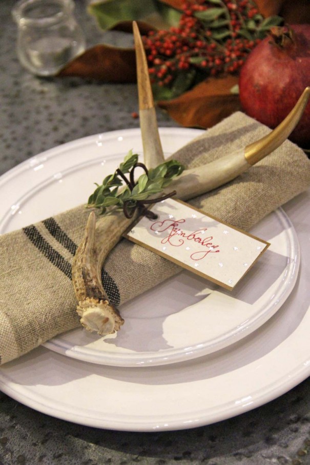 antler place setting