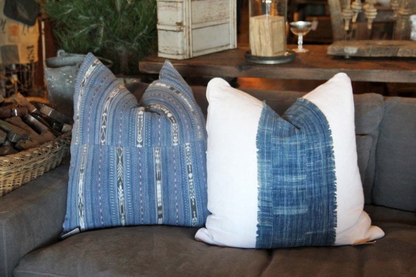 indigo vintage pillows