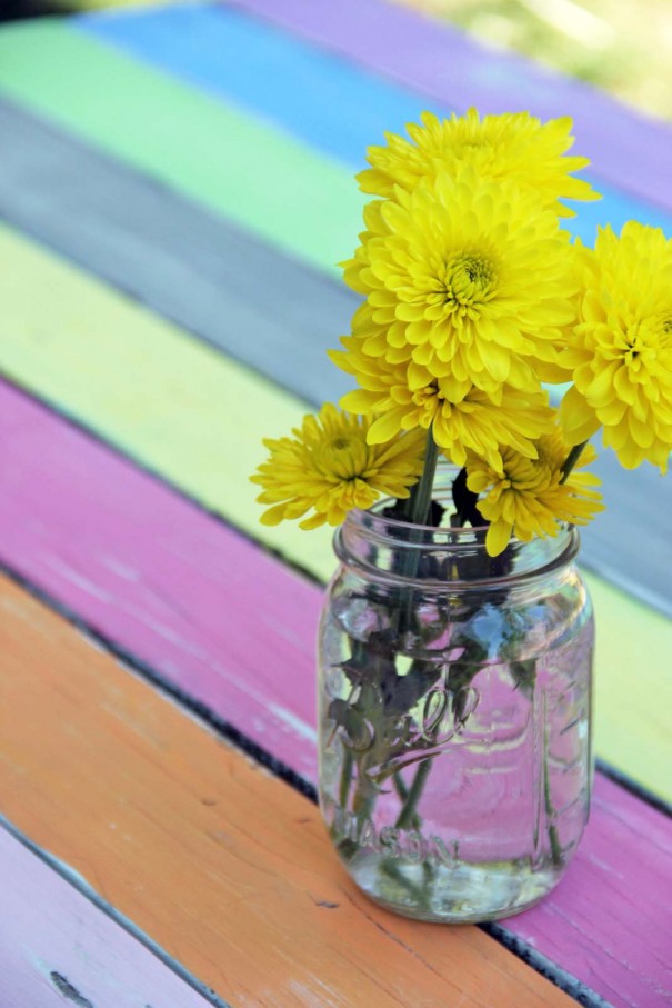 painted picnic table