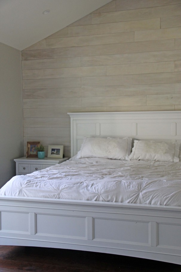 how to make a white washed wood plank wall