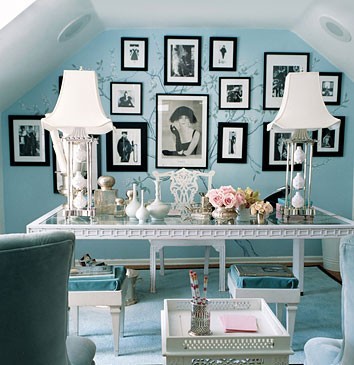 dominomag- eclectic blue bedroom eclectic bedroom