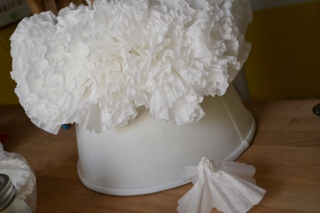 DIY Coffee Filter Lamp Shade