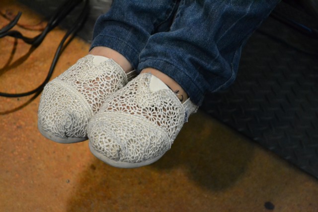 Lace TOMS shoes