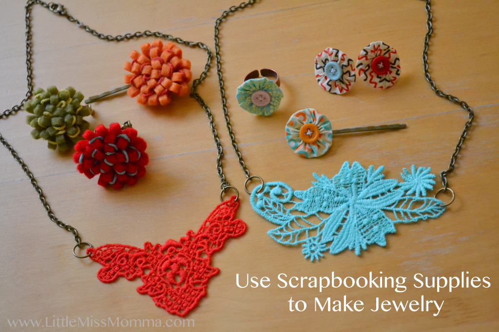 Use Scrapbooking Supplies to Make Jewelry - Tutorials - DIY - Little Miss  Momma
