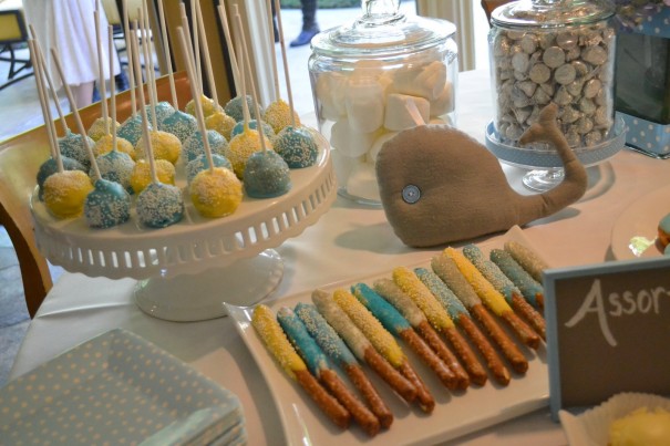 Whale baby shower decorations shop for boy