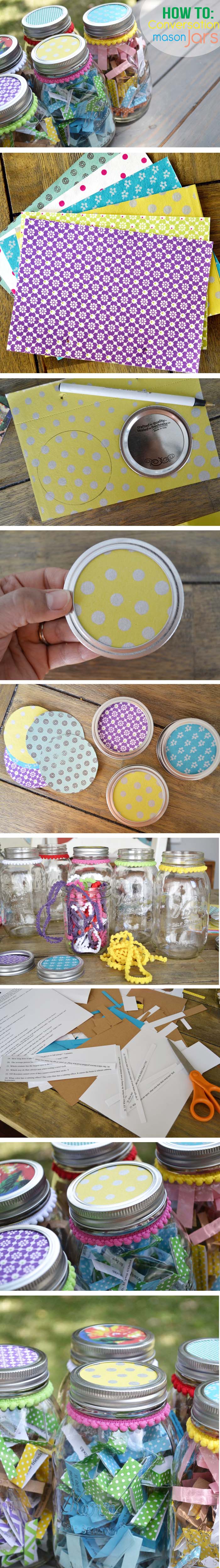 how to make conversation jars collage