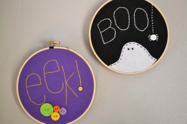 halloween hoop art craft