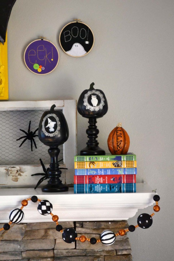 haloween hoop art decor