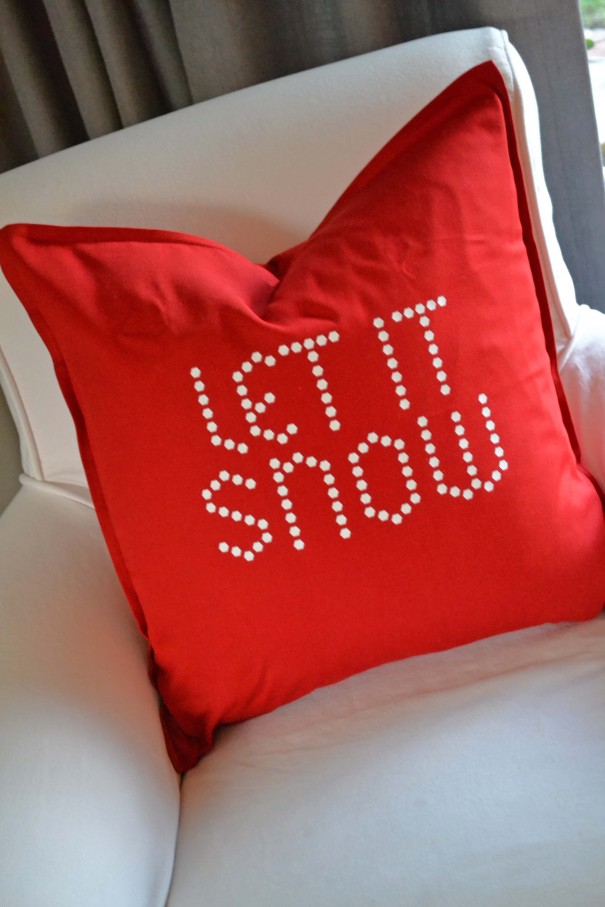 let it snow pillow