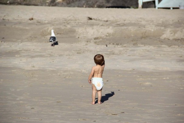 sawyer at beach