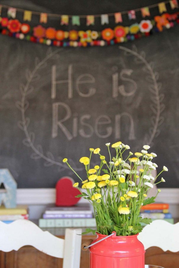 he has risen chalkboard