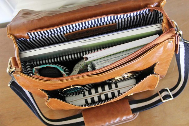 inside a beautiful mess camera diaper bag