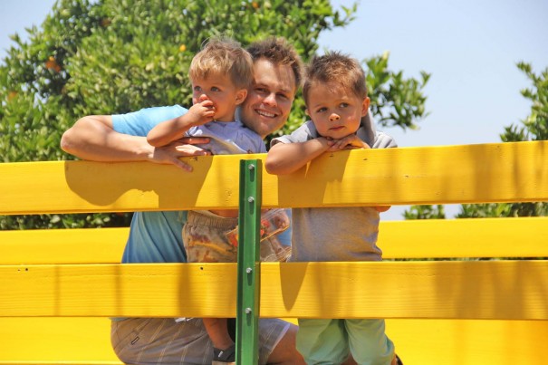 boys at farm