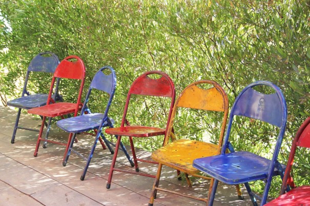 colored chairs