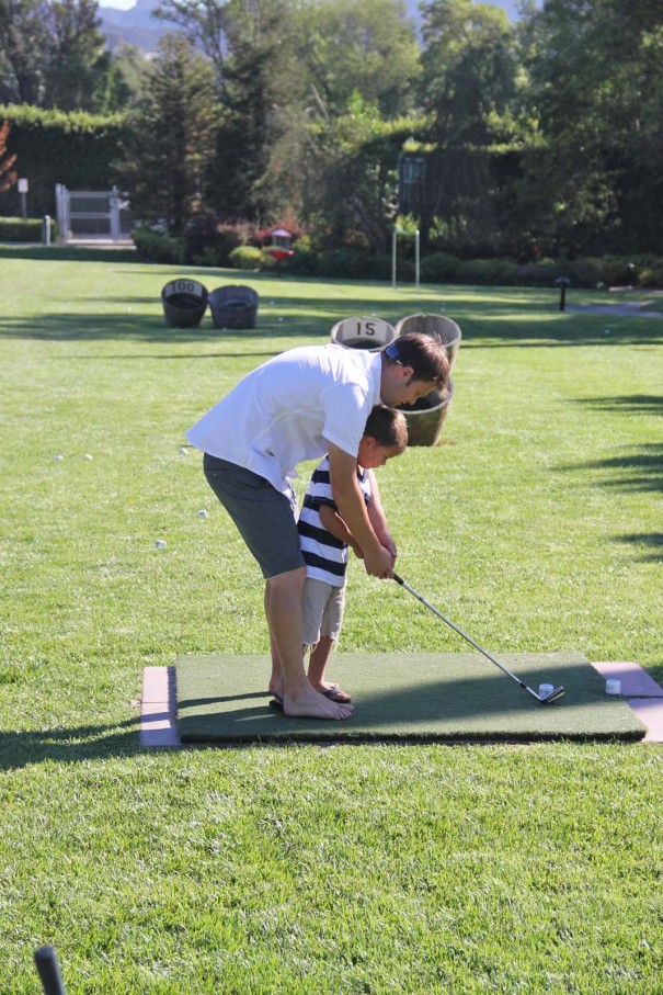 daddy and wes golfing