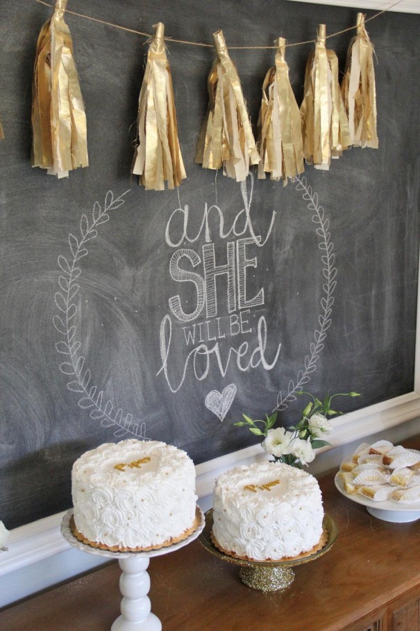 chalkboard baby shower