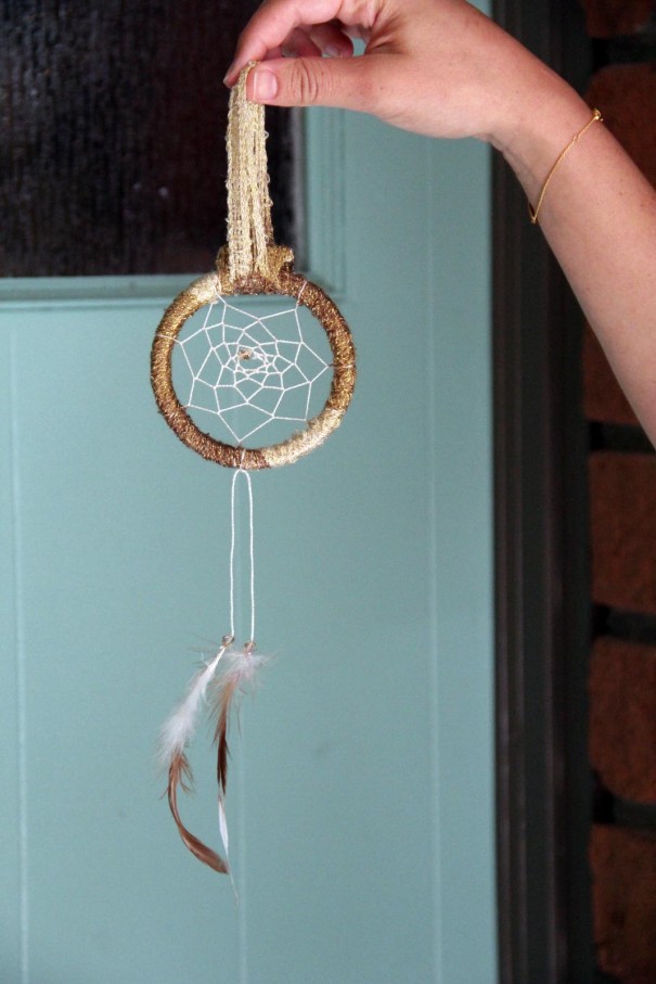 gold dream catcher