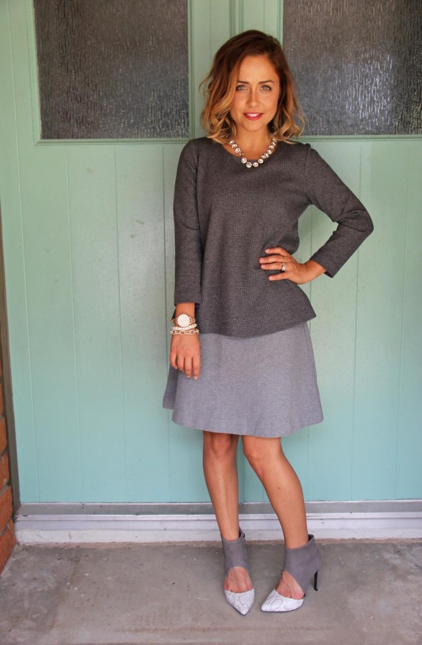 Jjill gray skirt hotsell
