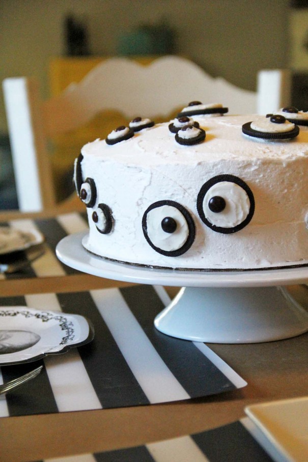 black and white cake