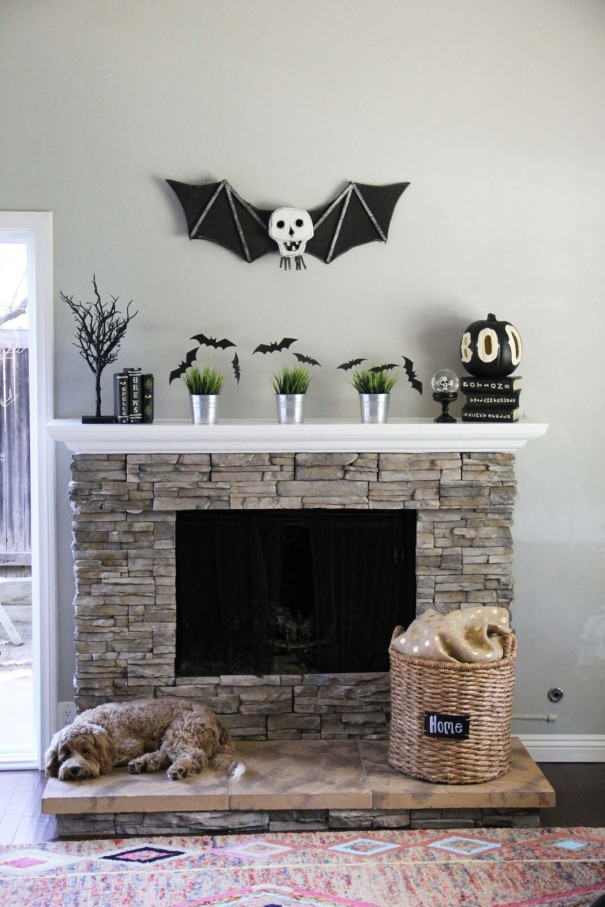 halloween simple fireplace