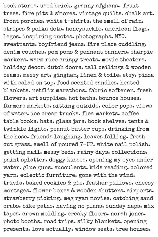fav things list