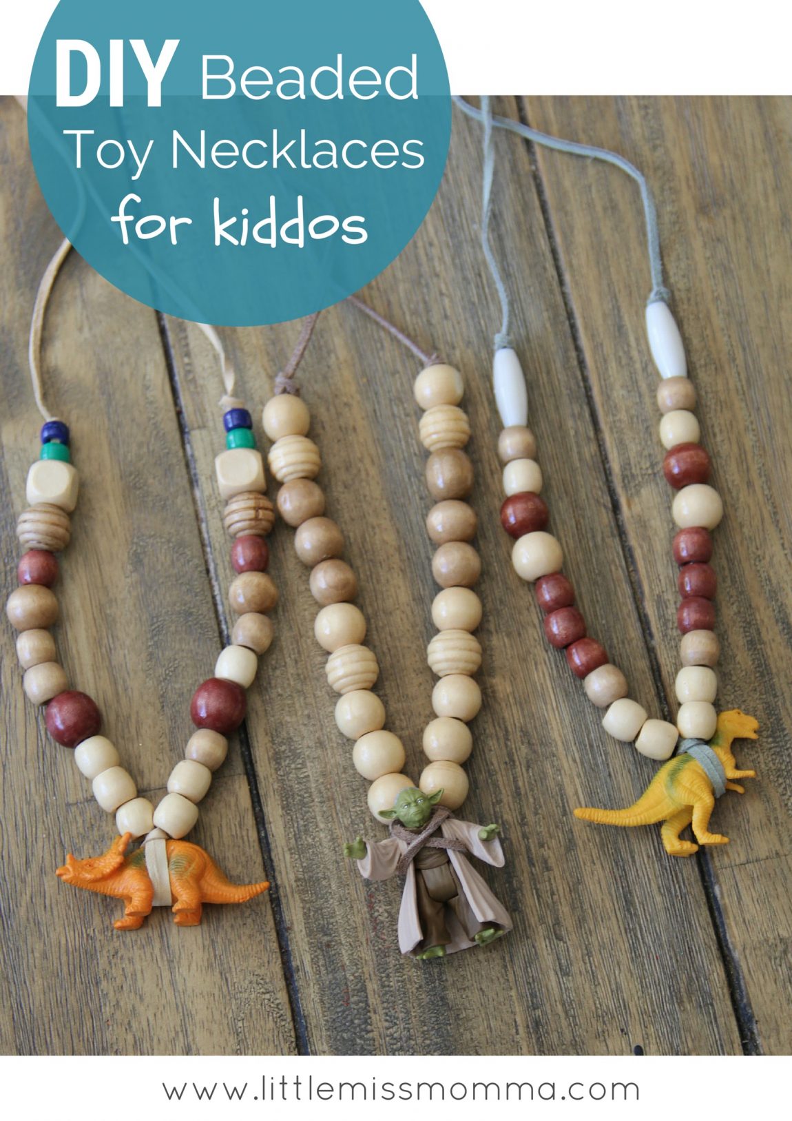 DIY Beaded Toy Necklaces for Kids craft Little Miss Momma