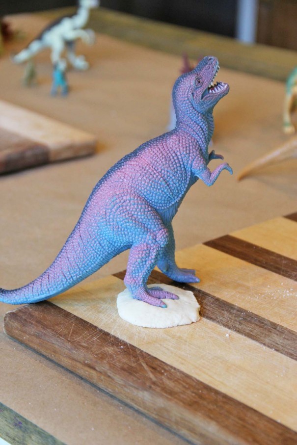 trex fossil play dough