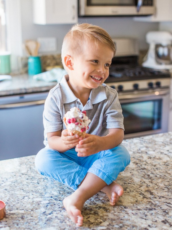 Quick Berry Medley Ice Cream Recipe - Desserts - Little Miss Momma