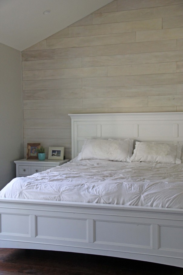 white washed plank walls diy