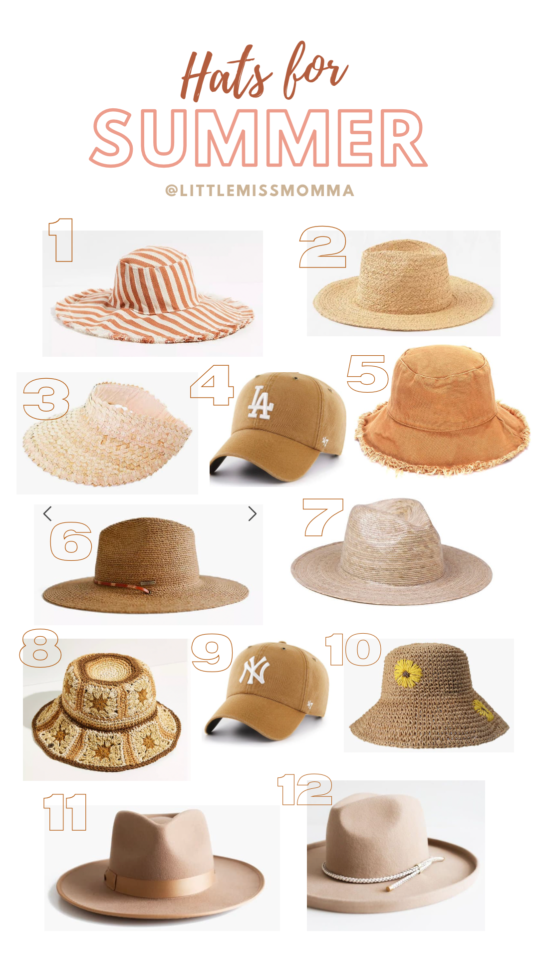 My Favorite Summer Hats - Favorites - Little Miss Momma