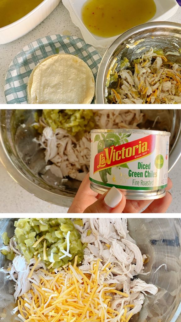 Ingredients for Green Sour Cream Enchiladas