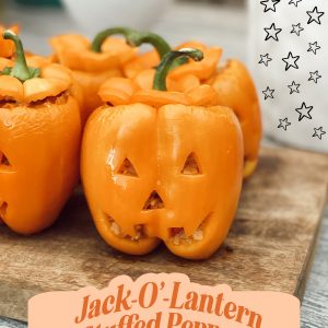 Jack-O’-Lantern Stuffed Peppers